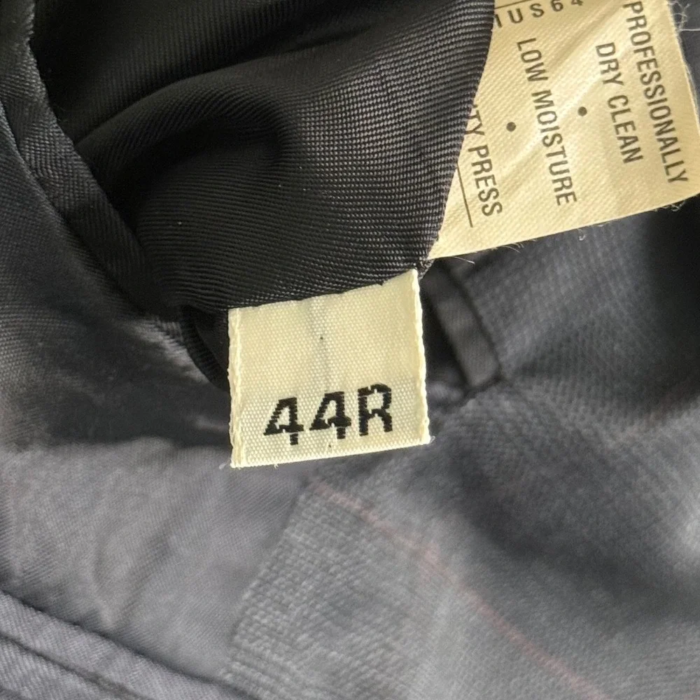 Hart Schaffner Marx Dillard's Mens 44R‎ Blazer Pure New Wool Glen Plaid Charcoal